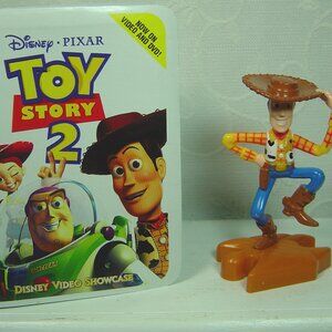 Vintage McDonald's Happy Meal Toy Story 2 Woody toy in miniature video case-2000